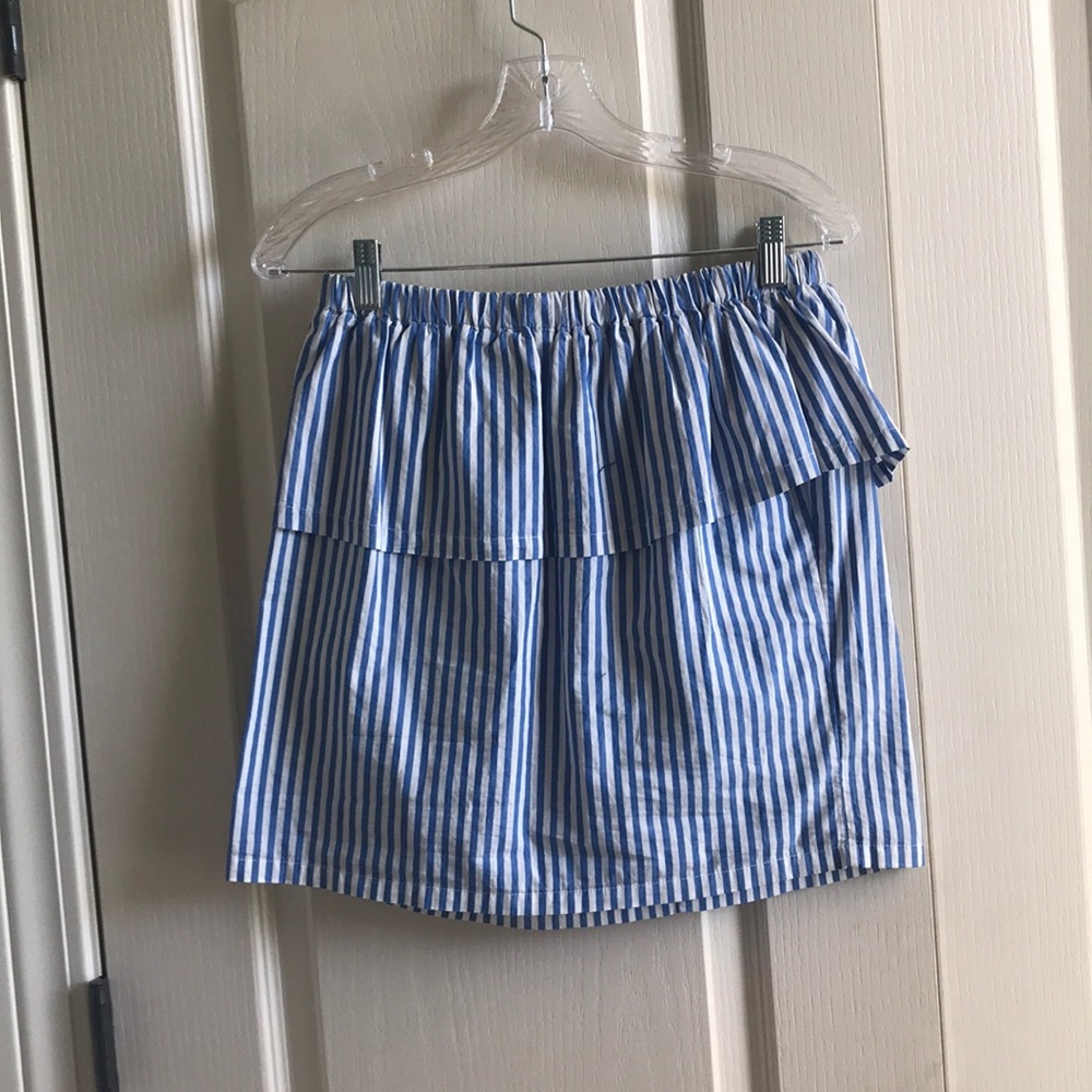 striped tube top! blue & white!